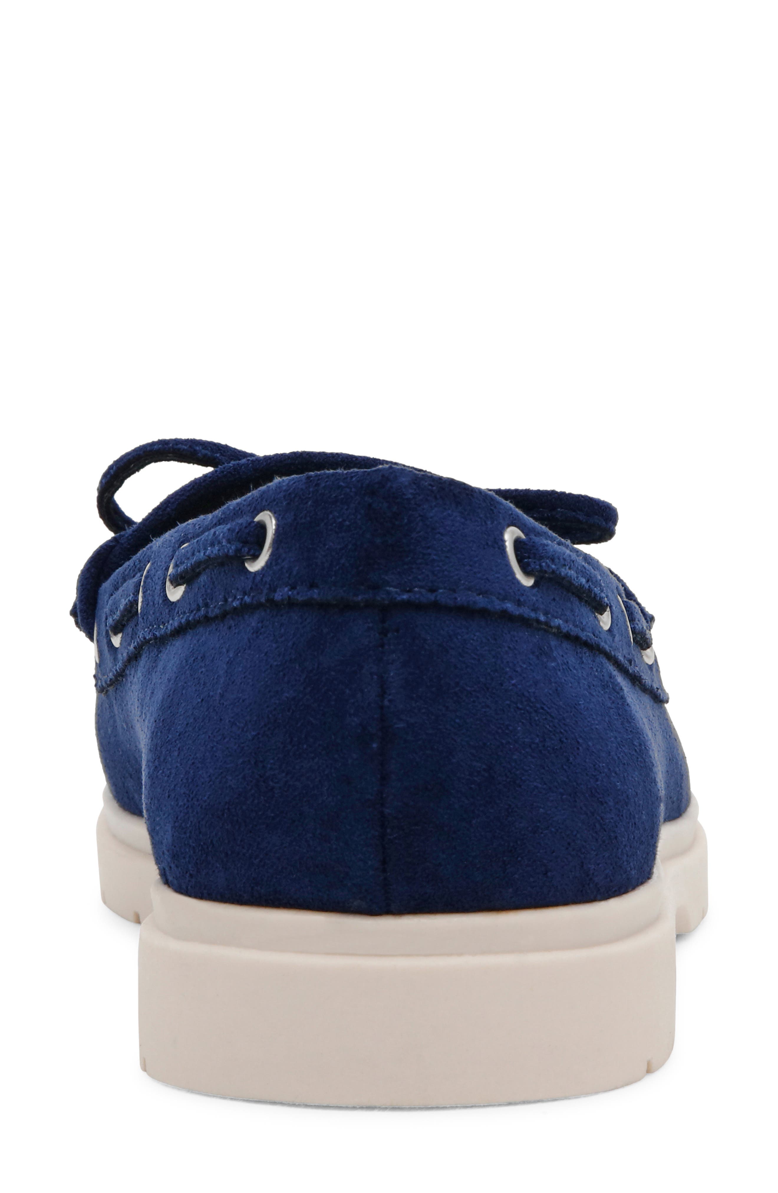 Anne Klein Allie Boat Shoe, Alternate, color, Navy Suede