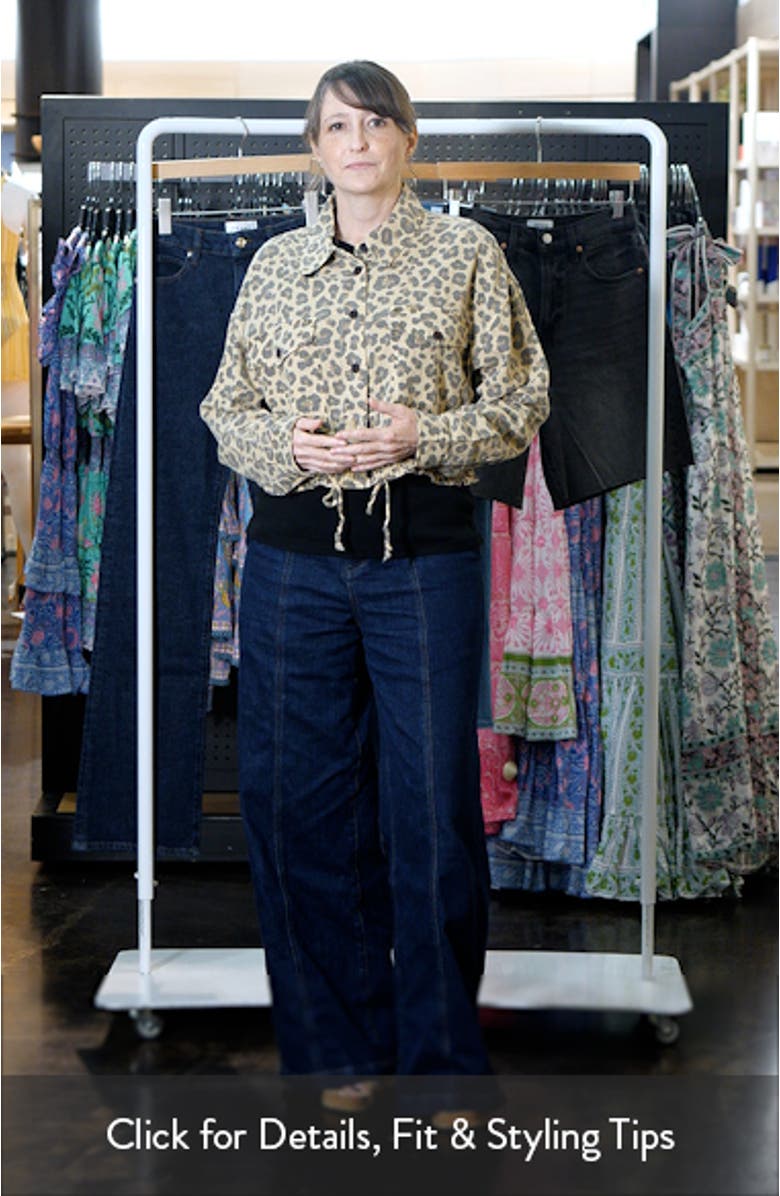 Boxy Leopard Print Button-Up Shirt, sales video thumbnail