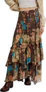 Free People Palermo Villa Chiffon Maxi Skirt