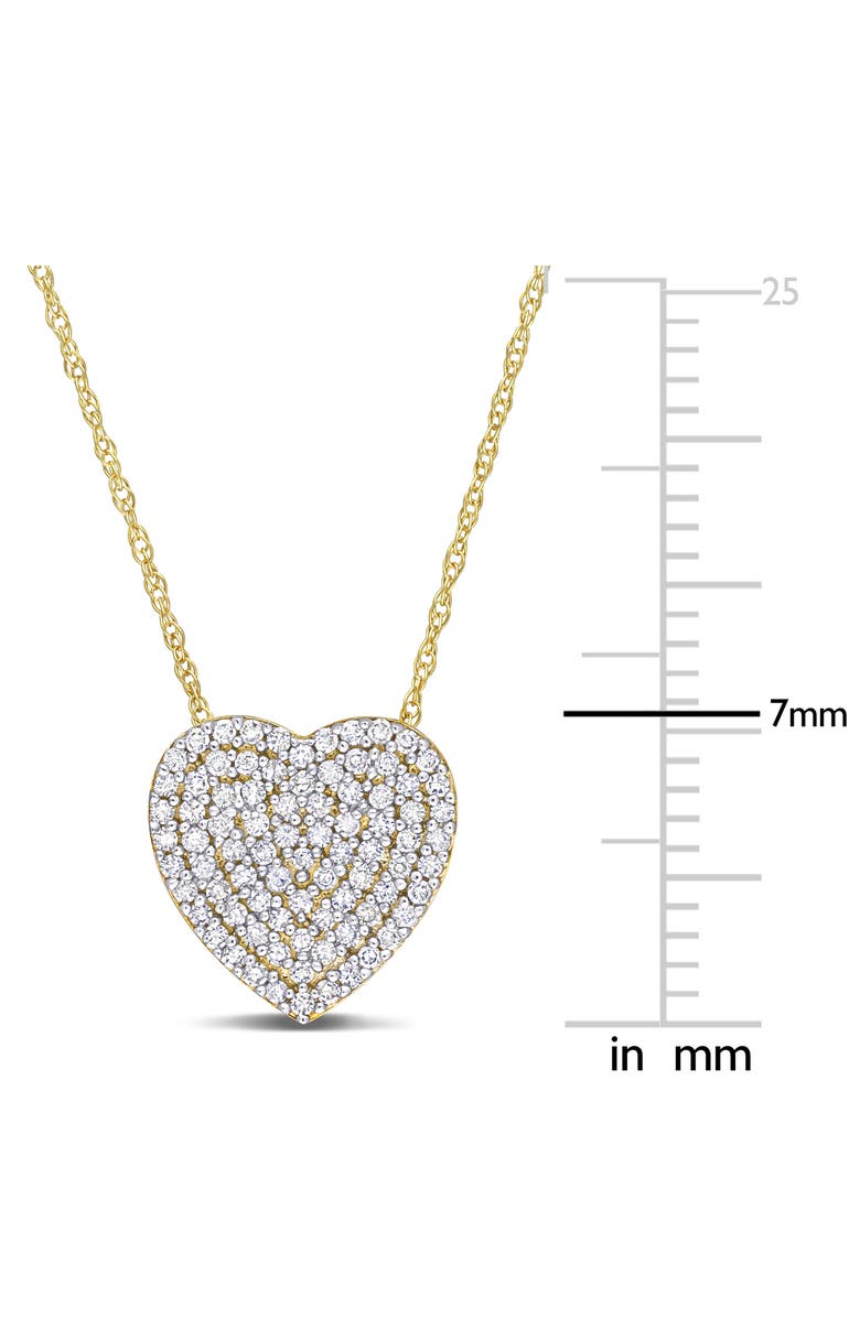 DELMAR Diamond Pavé Heart Pendant Necklace - 0.25ct., Alternate, color, Gold