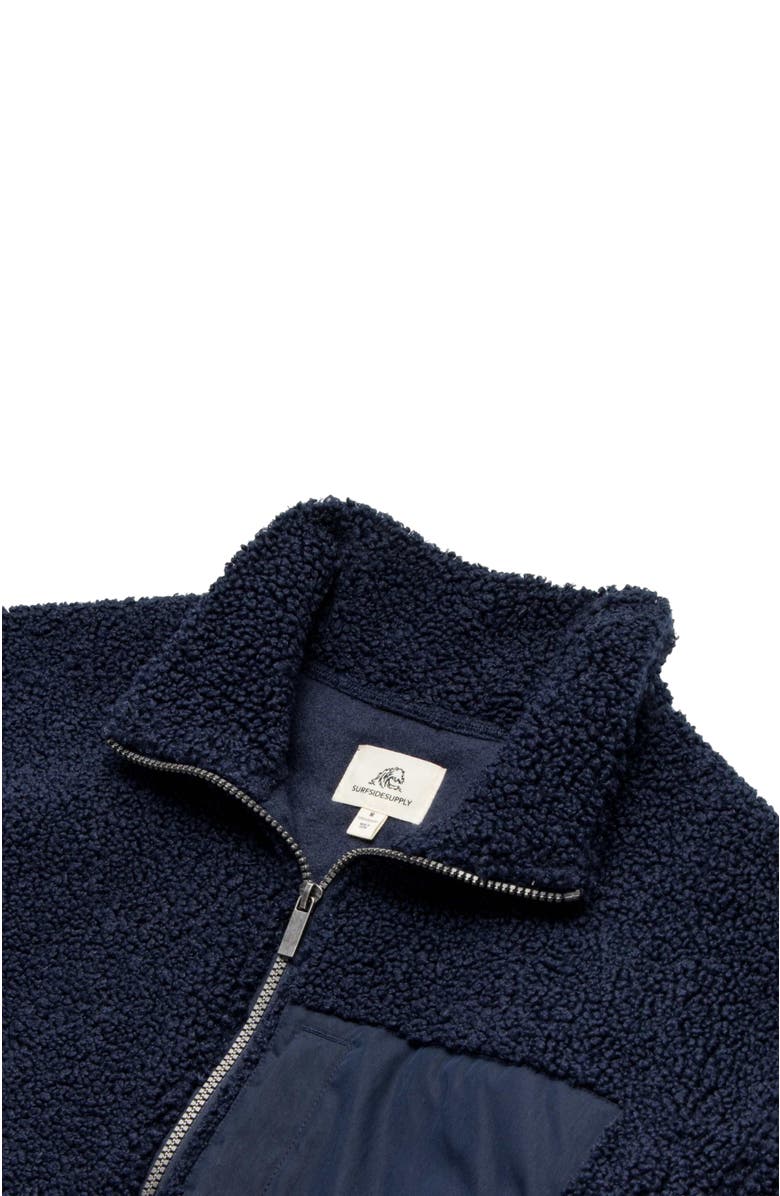 Surfside Supply Co. Steve Fleece Jacket, Alternate, color, Navy Blazer