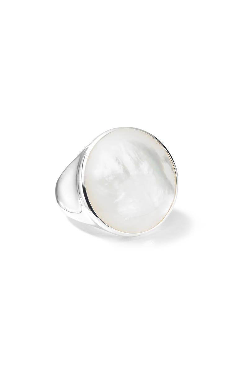Ippolita Rock Candy Luce Round Mother-of-Pearl Sterling Silver Ring, Main, color, 