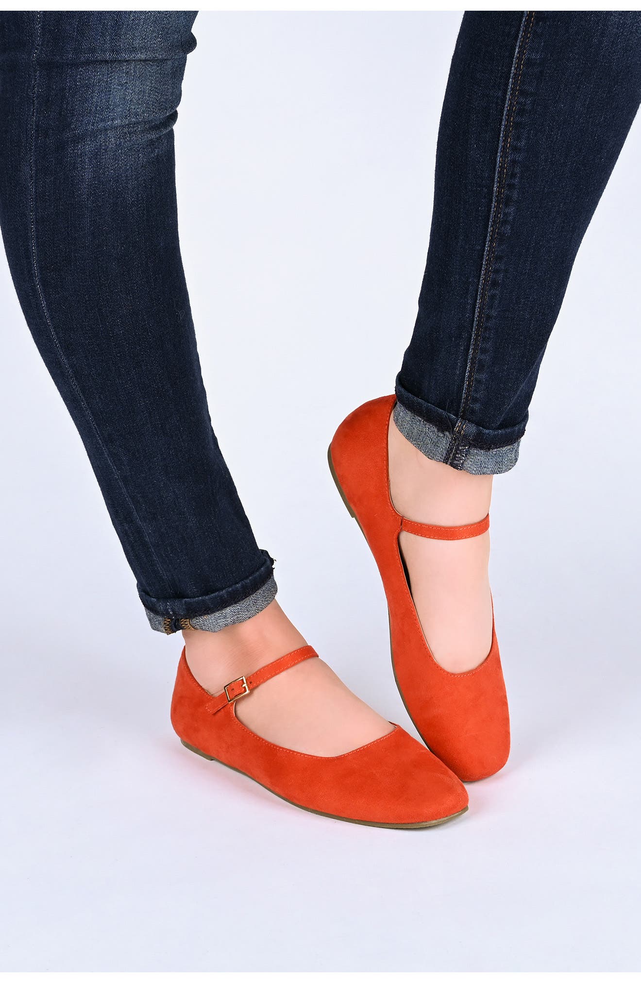 Journee Collection Carrie Mary Jane Flat, Alternate, color, Black