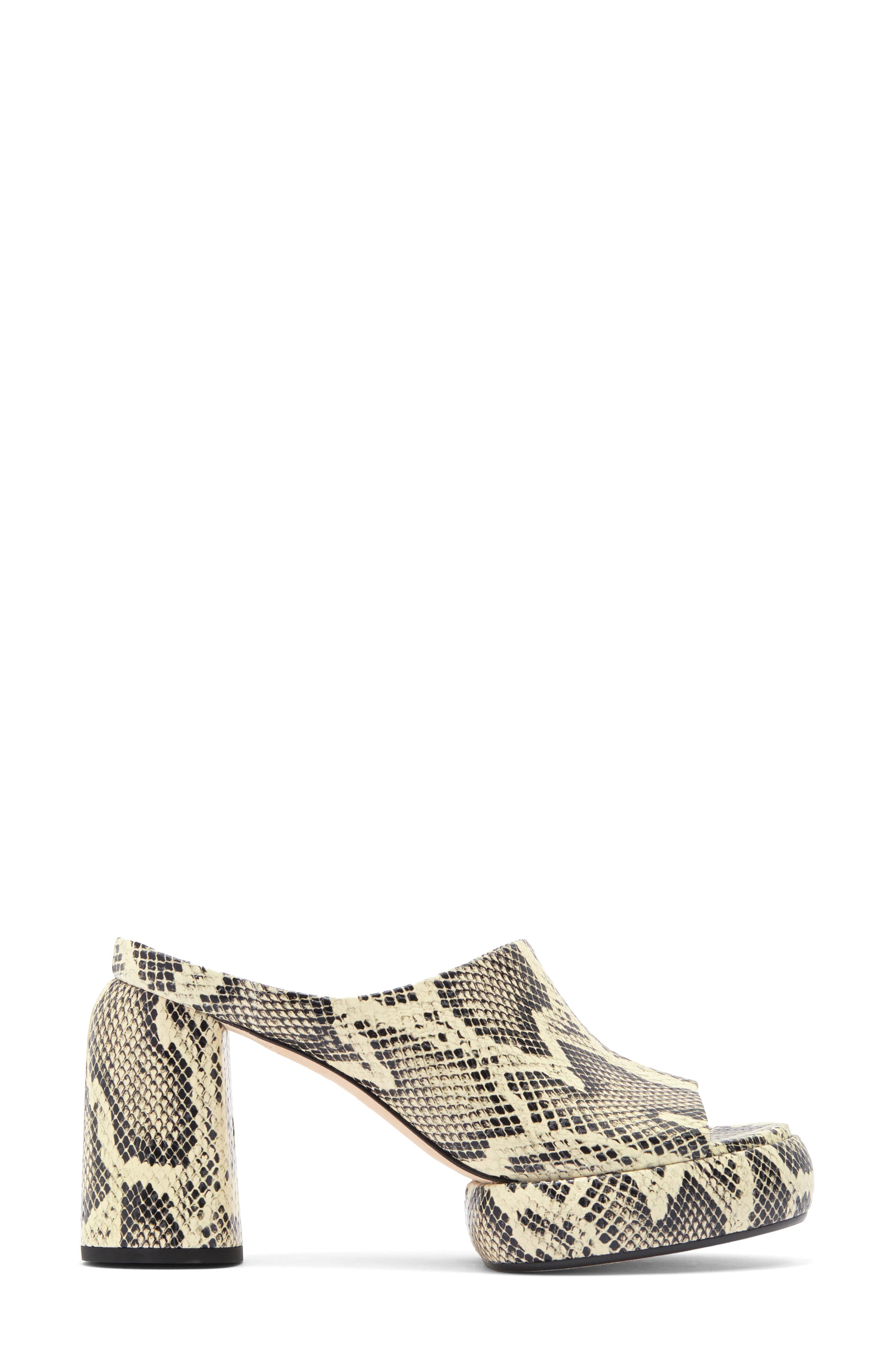 aeyde Ornella Snakeskin Print Leather Platform Sandal, Alternate, color, 