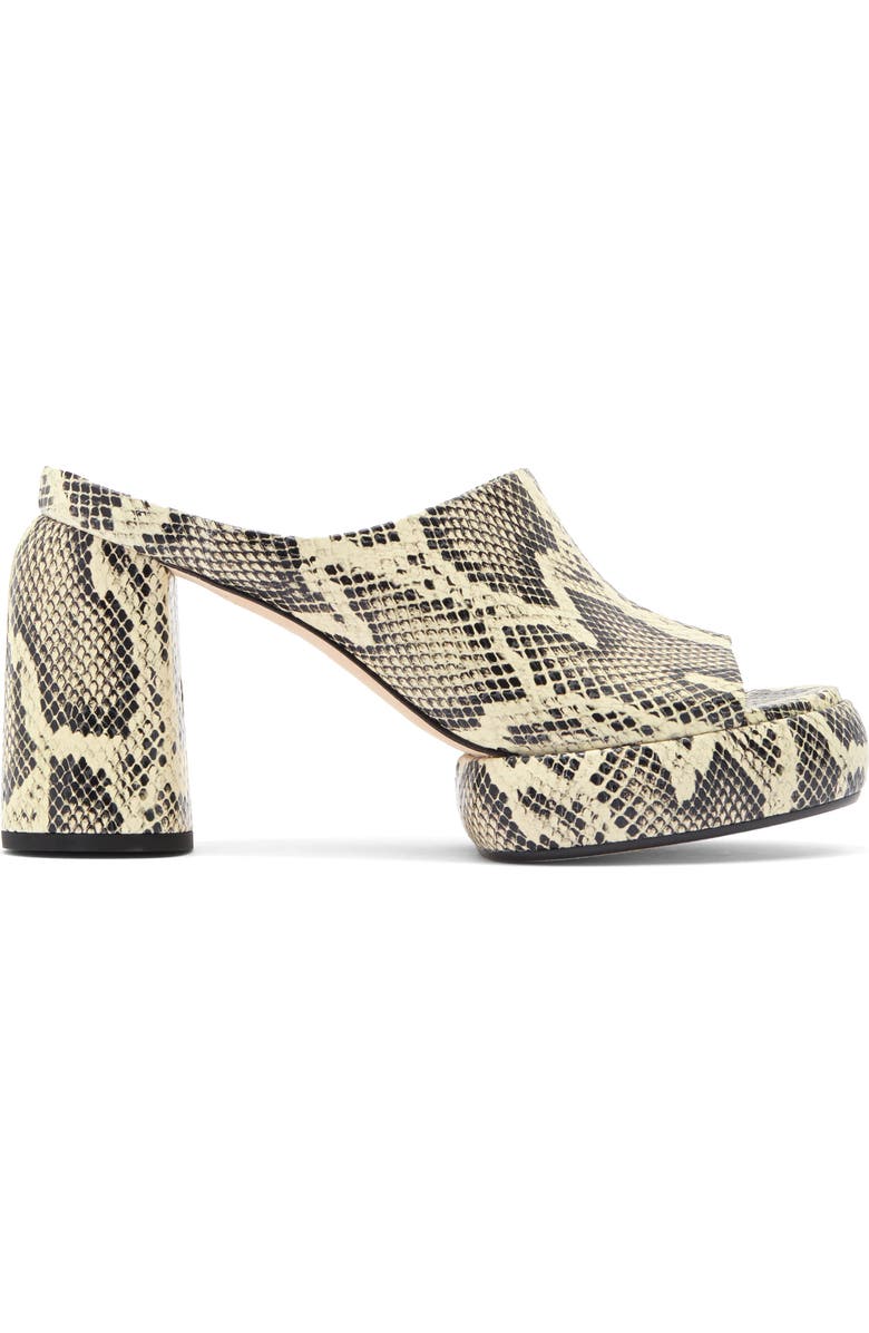 aeyde Ornella Snakeskin Print Leather Platform Sandal, Alternate, color,