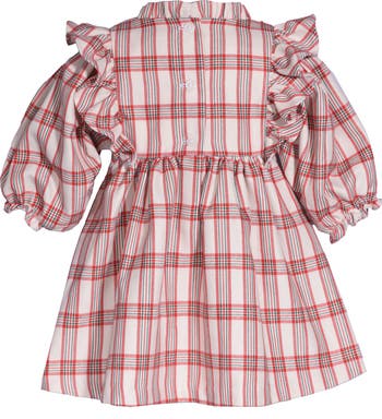 Ribbed Bodysuit, Plaid Dress & Headband Set