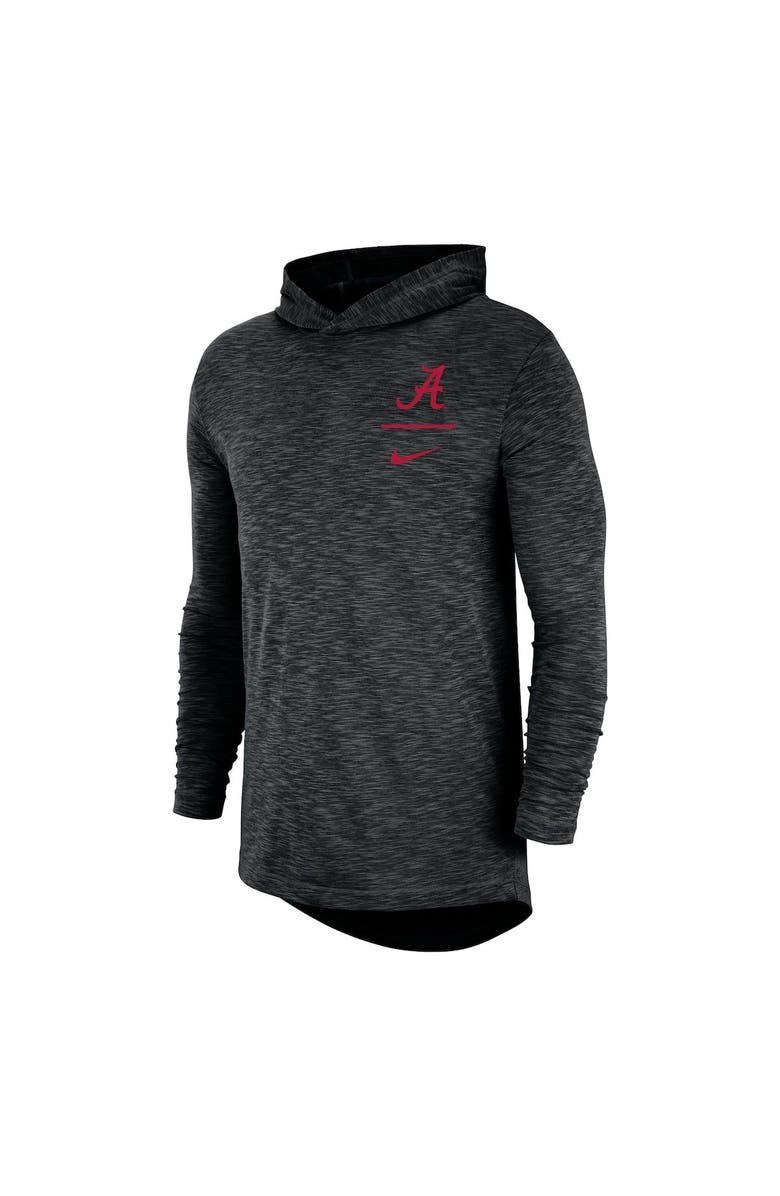 Nike Men's Nike Black Alabama Crimson Tide Slub Performance Long Sleeve Hoodie T-Shirt, Alternate, color, 