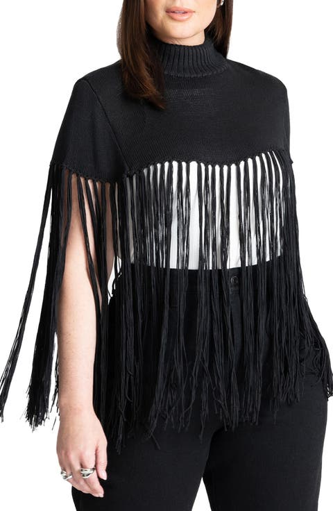 Fringe Half Sweater