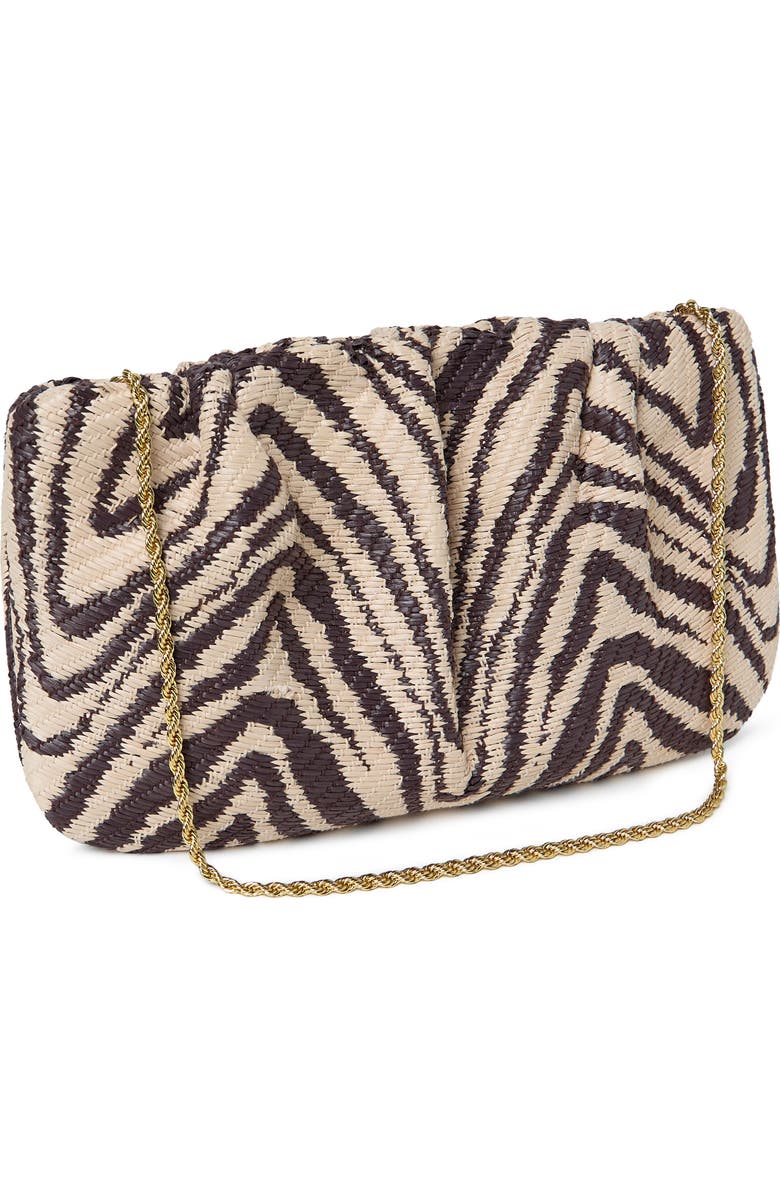 Loeffler Randall Serena Clutch, Alternate, color, Vintage Zebra
