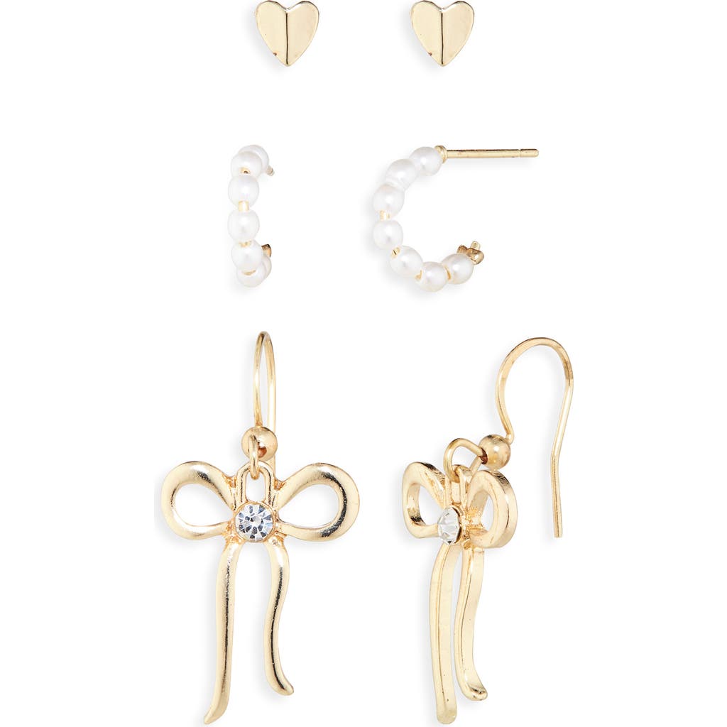 Bp. Set Of 2 Earrings In Gold