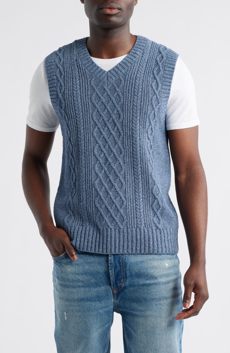 Rails Lee Cable Stitch Sweater Vest, Main, color, 