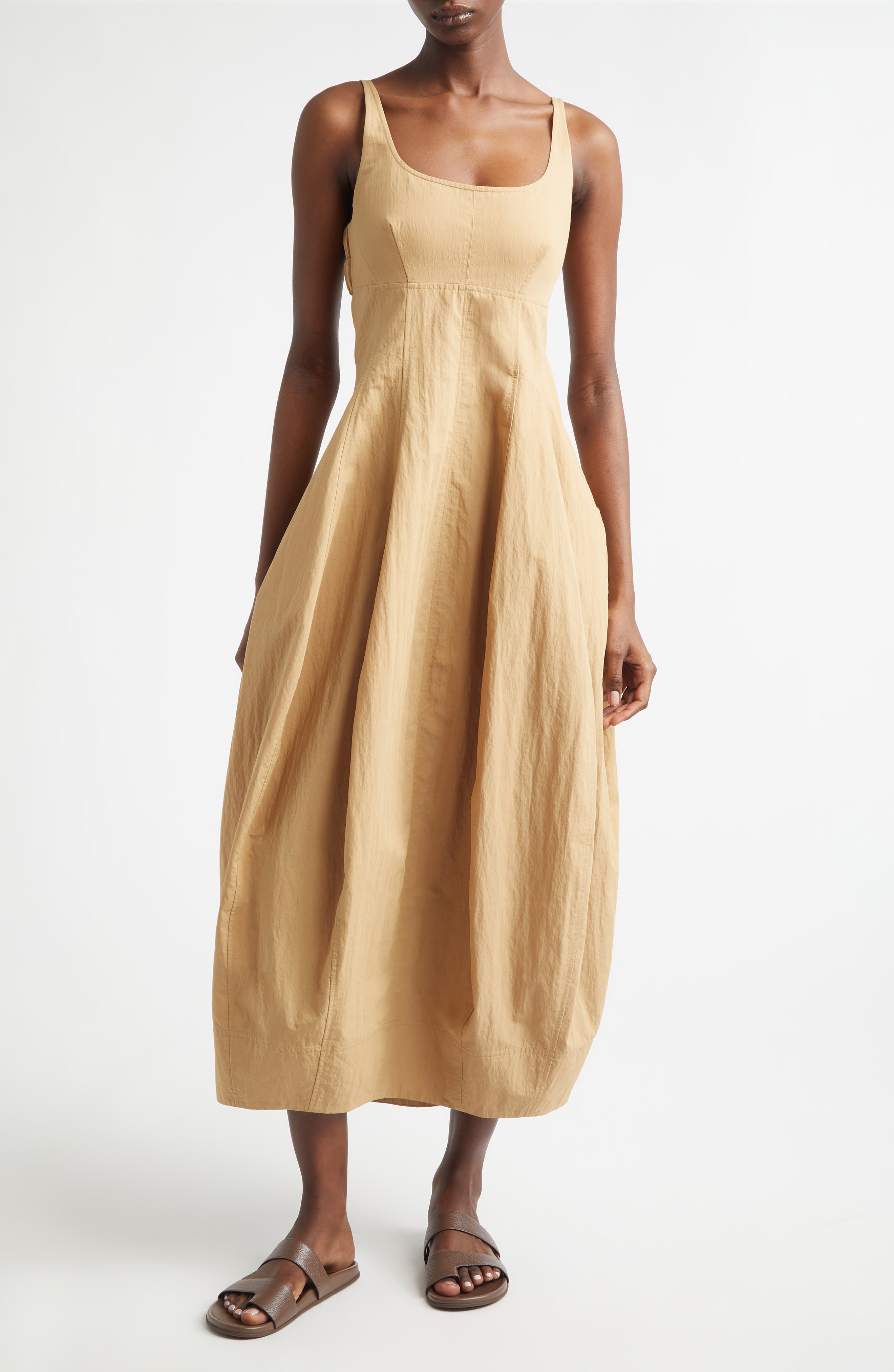 Nina Cotton Blend Barrel Dress