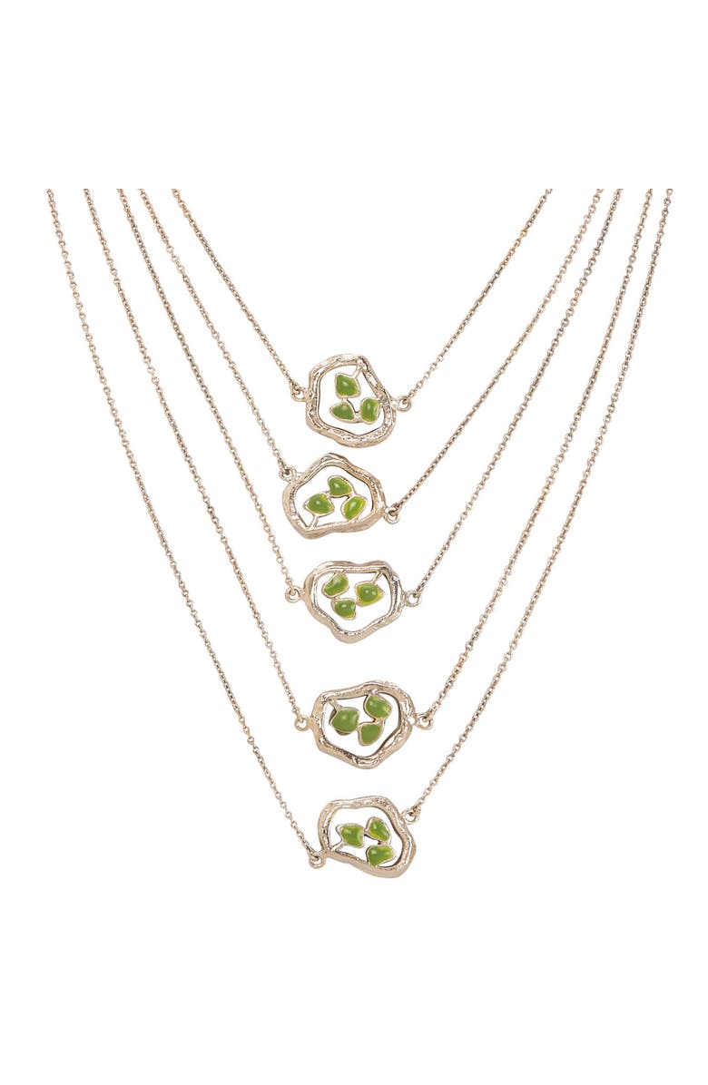 Dhwani Bansal TERRA LAYERED NECKLACE, Alternate, color, Gold Plated