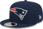 New Era Youth New Era Navy New England Patriots Main 59FIFTY Fitted Hat