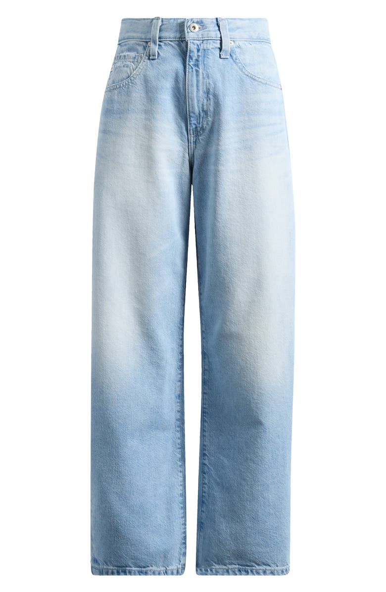 AG Hattie High Waist Barrel Jeans, Alternate, color, Allusion Destructed