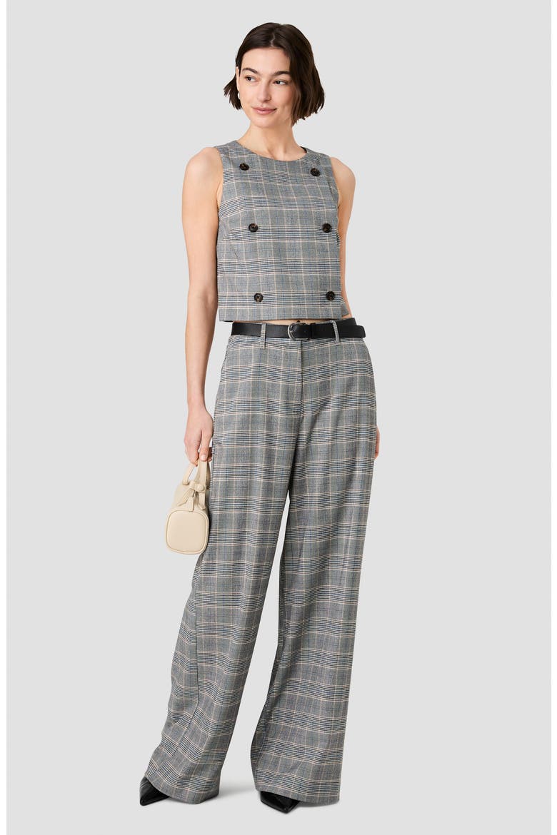 Matteo Plaid Wide Leg Trousers, Alternate, color, MATTEO PLAID SUITING