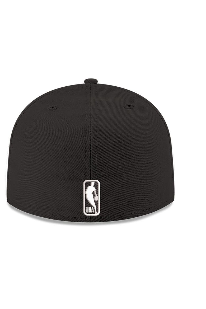 Men's New Era Black/White Detroit Pistons 59FIFTY Fitted Hat, Alternate, color, Black