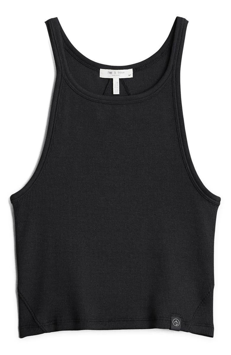 rag & bone The Essential Rib Stretch Organic Pima Cotton Tank, Alternate, color, 