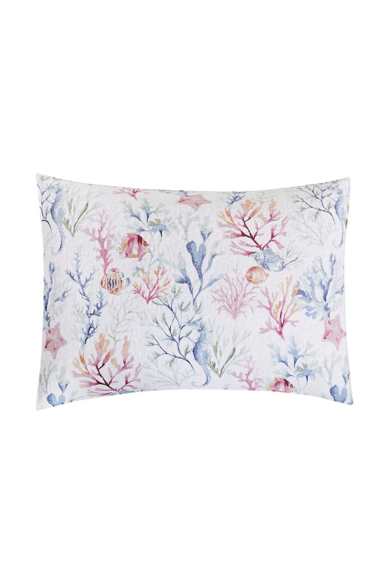 Nori Coral Quilt Set Bedding Collection, Alternate, color, Blue