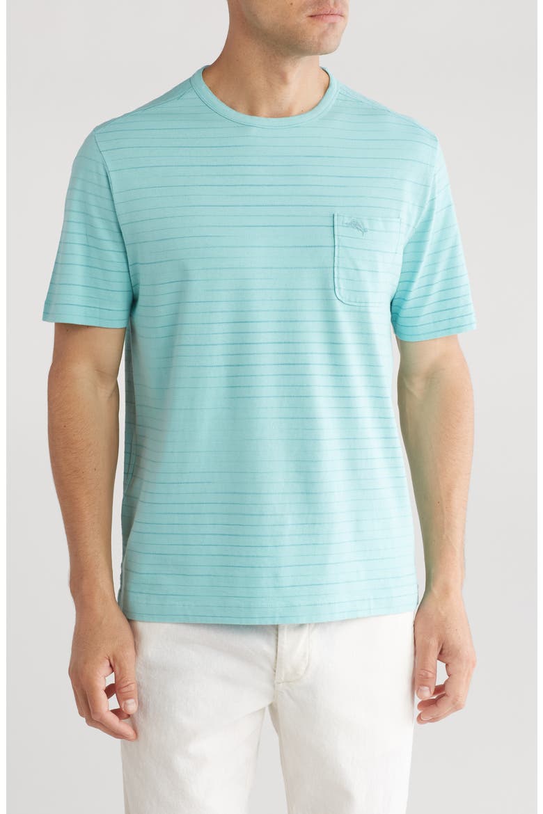 Palmetta Vista Cotton Pocket T-Shirt, Main, color, HUMMINGBIRD BLUE