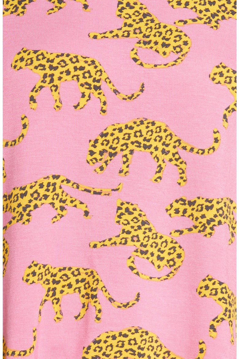 Play It Cool Short Pajamas, Alternate, color, BUBBLEGUM LEOPARD