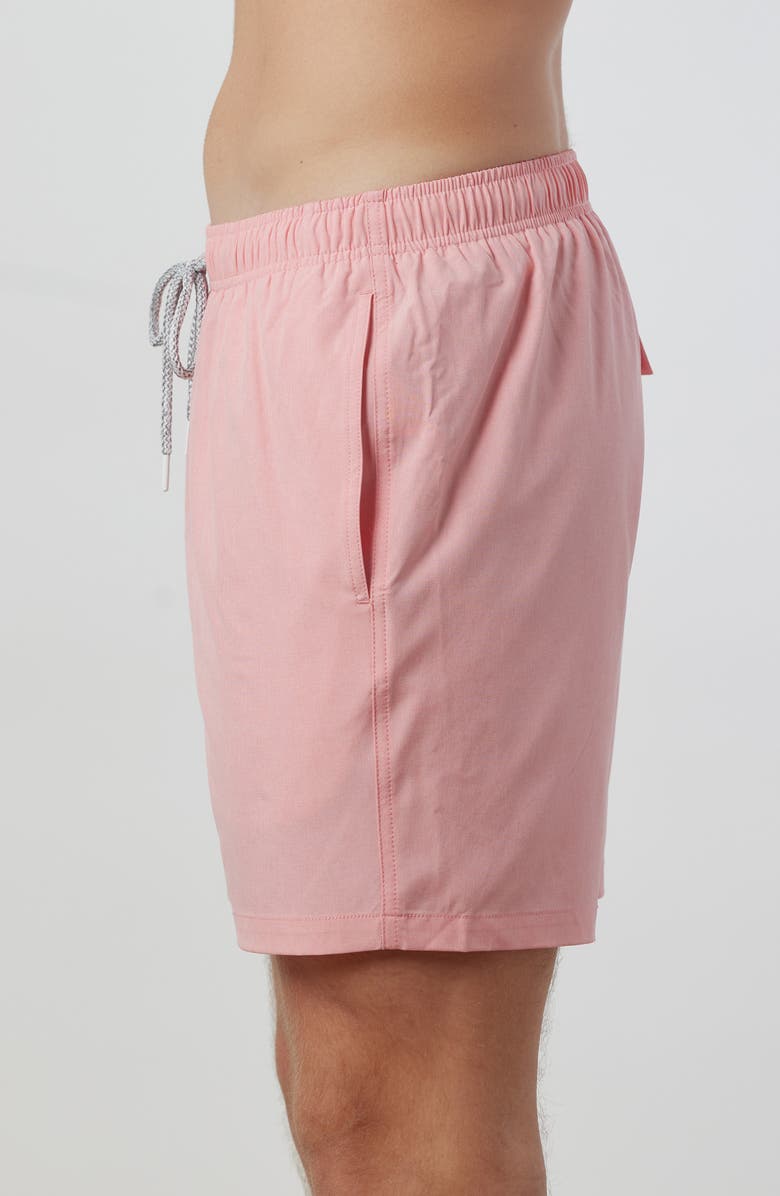 Rainforest Not Your Average Solid Swim Trunks, Alternate, color, Flamingo Pink