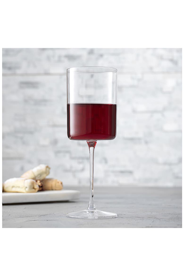 Claire Crystal Cylinder Red Wine Glass - Set of 4, Alternate, color, CLEAR
