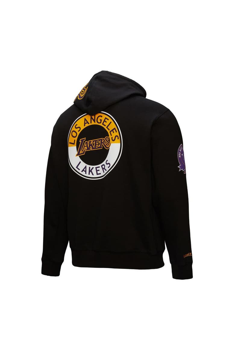 Men's Mitchell & Ness  Black Los Angeles Lakers Hardwood Classics Blackout Collection Pullover Hoodie, Alternate, color, Black