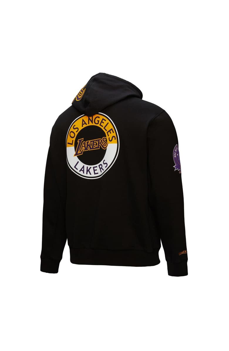 Mitchell & Ness Men's Mitchell & Ness Black Los Angeles Lakers Hardwood Classics Blackout Collection Pullover Hoodie, Alternate, color, Black