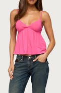 EDIKTED Belen Lace Trim Babydoll Camisole