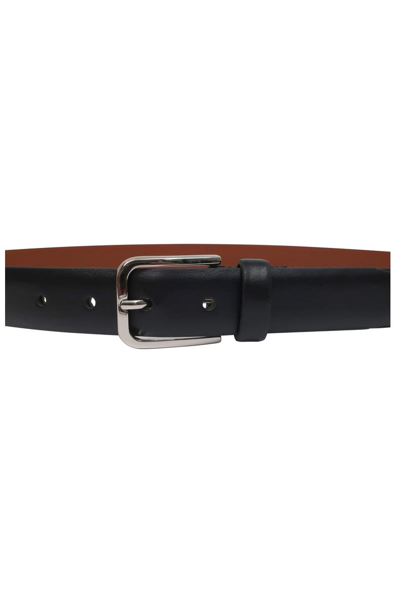 Smooth Calf Leather Belt, Alternate, color, Black
