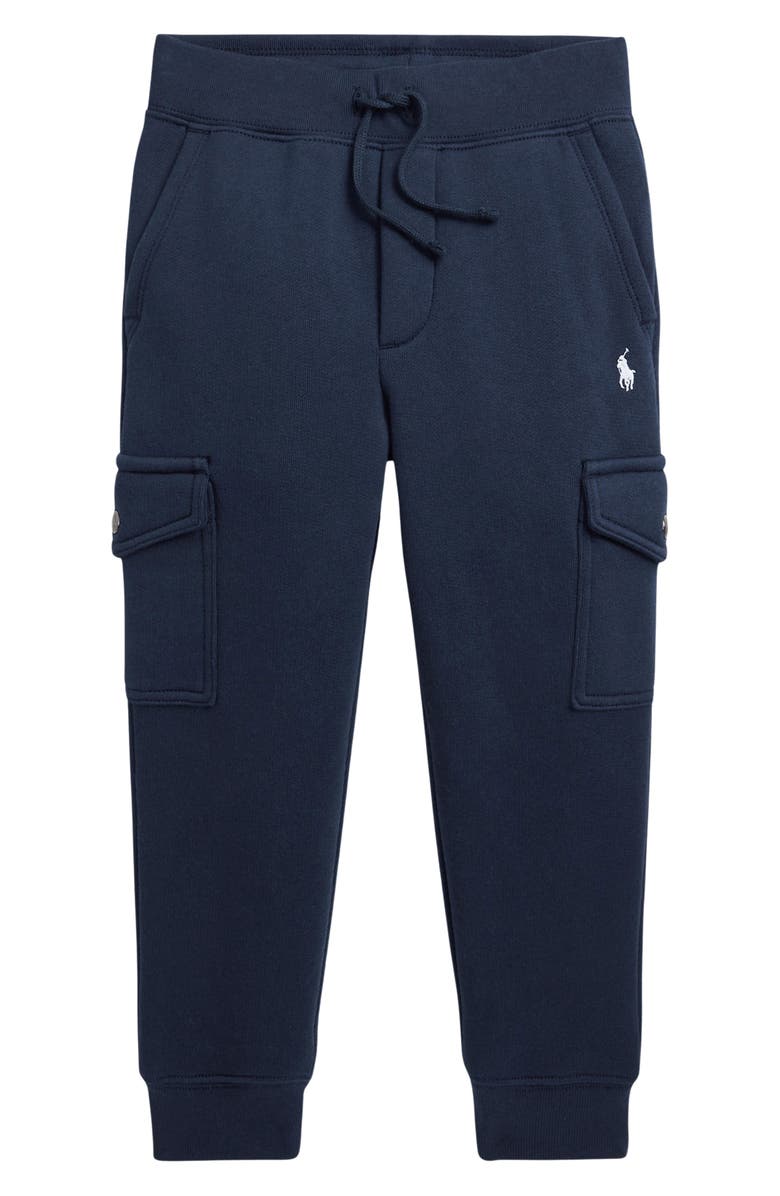 Polo Ralph Lauren Kids' Fleece Cargo Joggers, Main, color, Navy