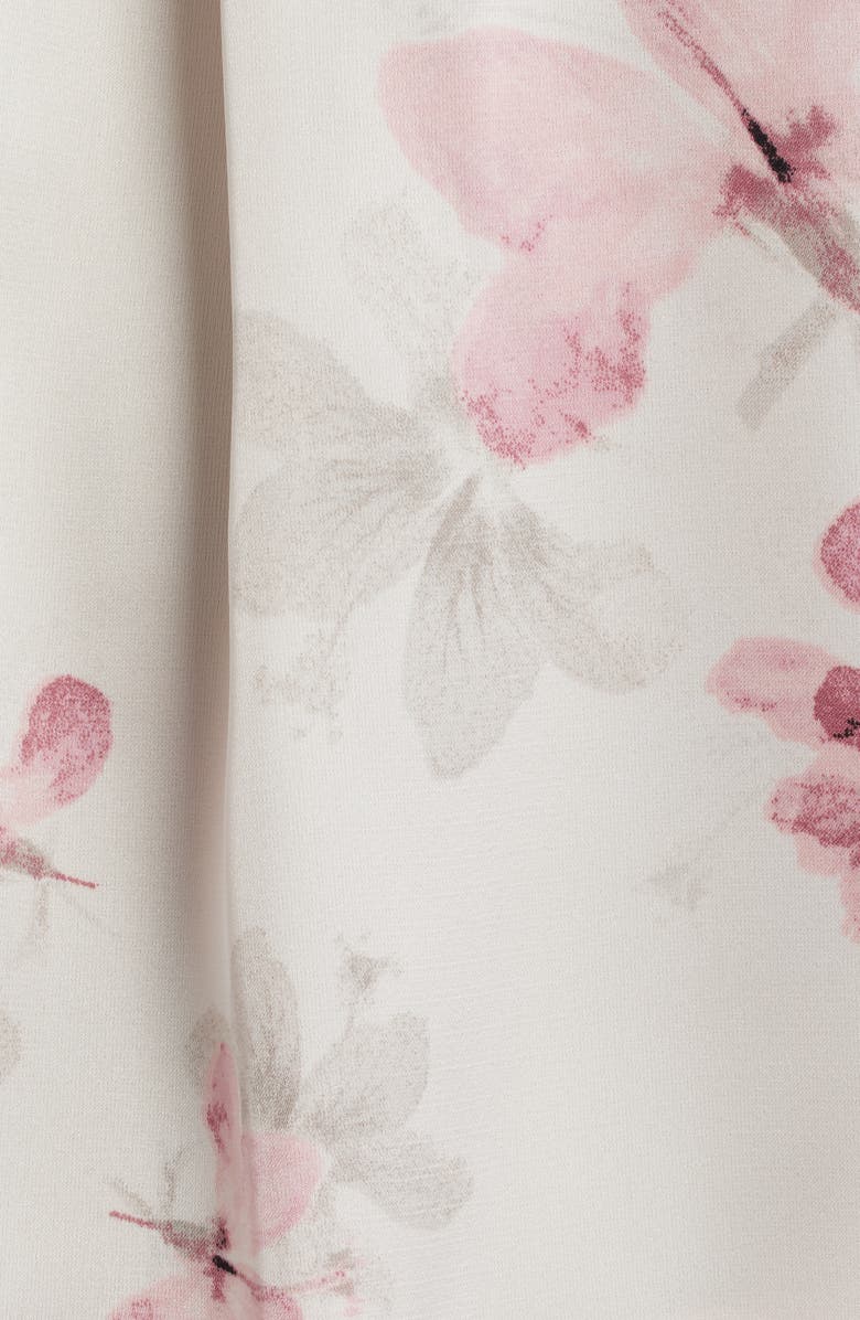 Anne Klein Print Sleeveless Pleat Top, Alternate, color, White Dove Multi