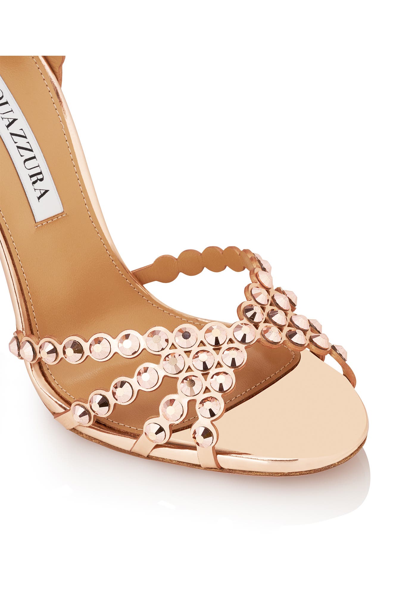 Aquazzura Tequila Crystal Ankle Strap Sandal, Alternate, color, 