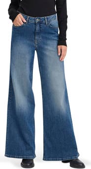 ICHI High Waist Wide Leg Jeans