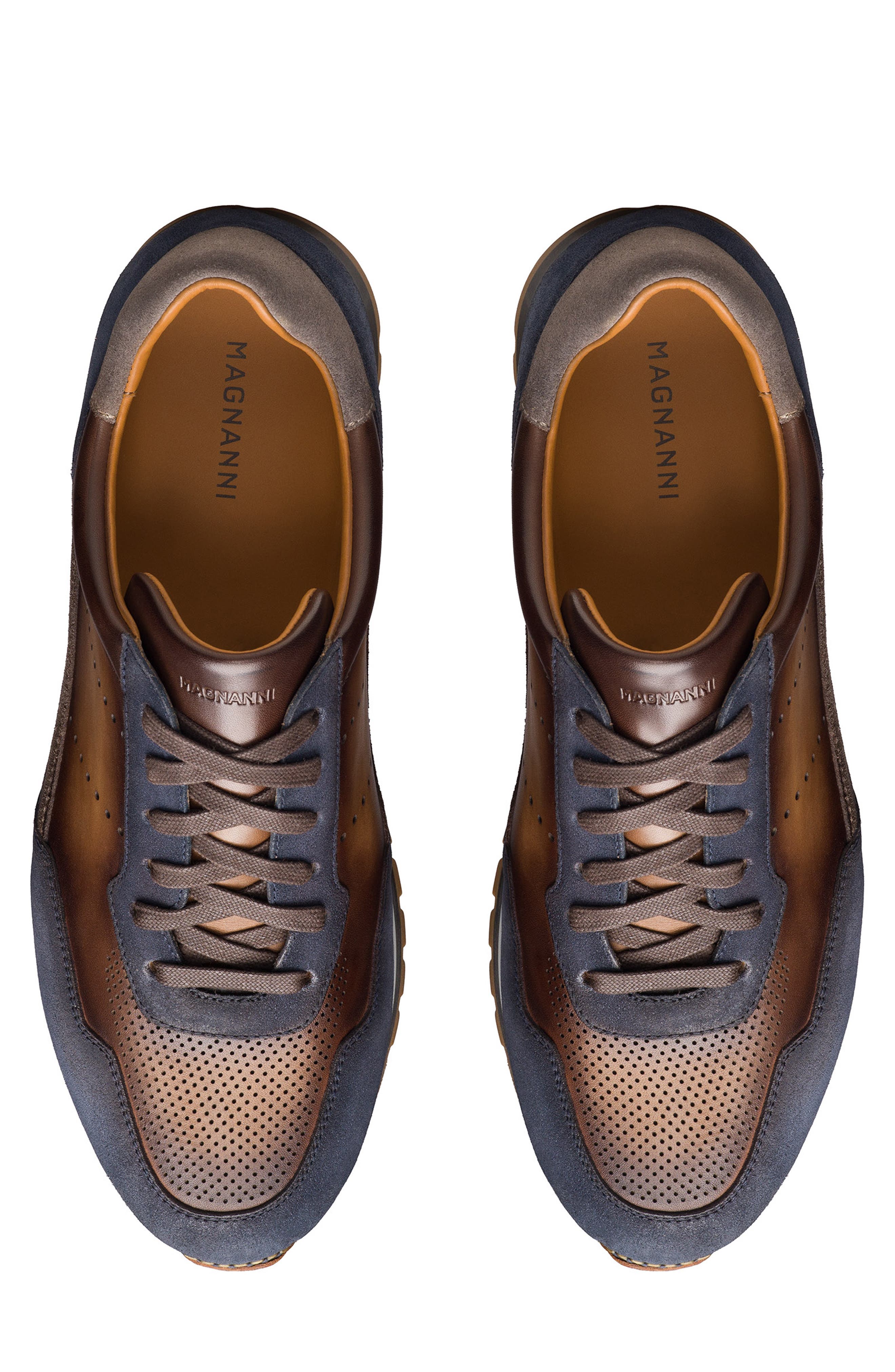Serrano Low Top Sneaker, Alternate, color, BLUE / BROWN