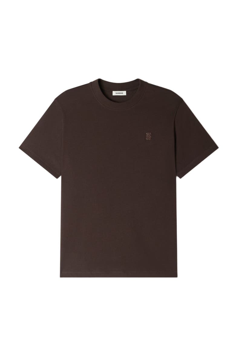 Cotton logo T-shirt, Alternate, color, Chocolate