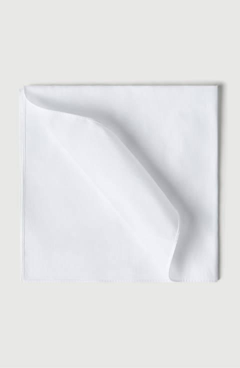 Sea Island Cotton twill pocket square for tuxedo