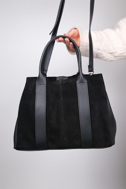 Forever & Always Shoes Thresh Leather Shoulder Bag In Black