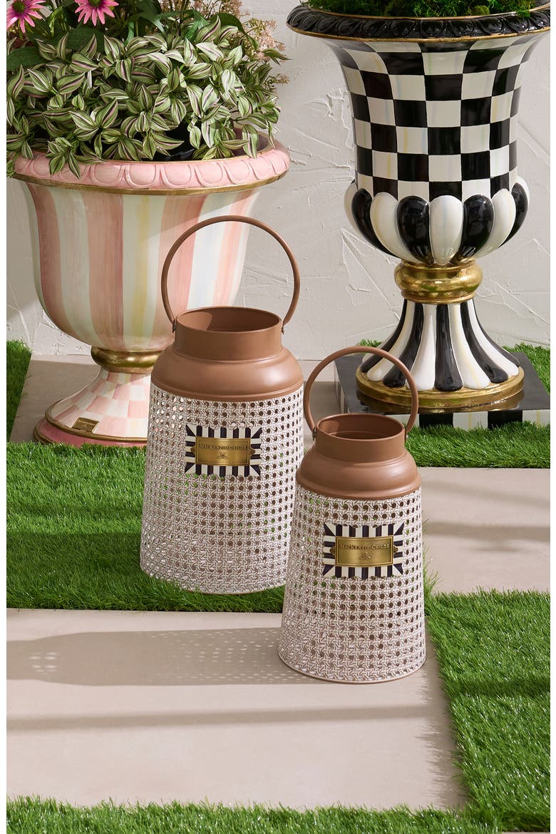 Cane Small Lantern, Alternate, color, BEIGE