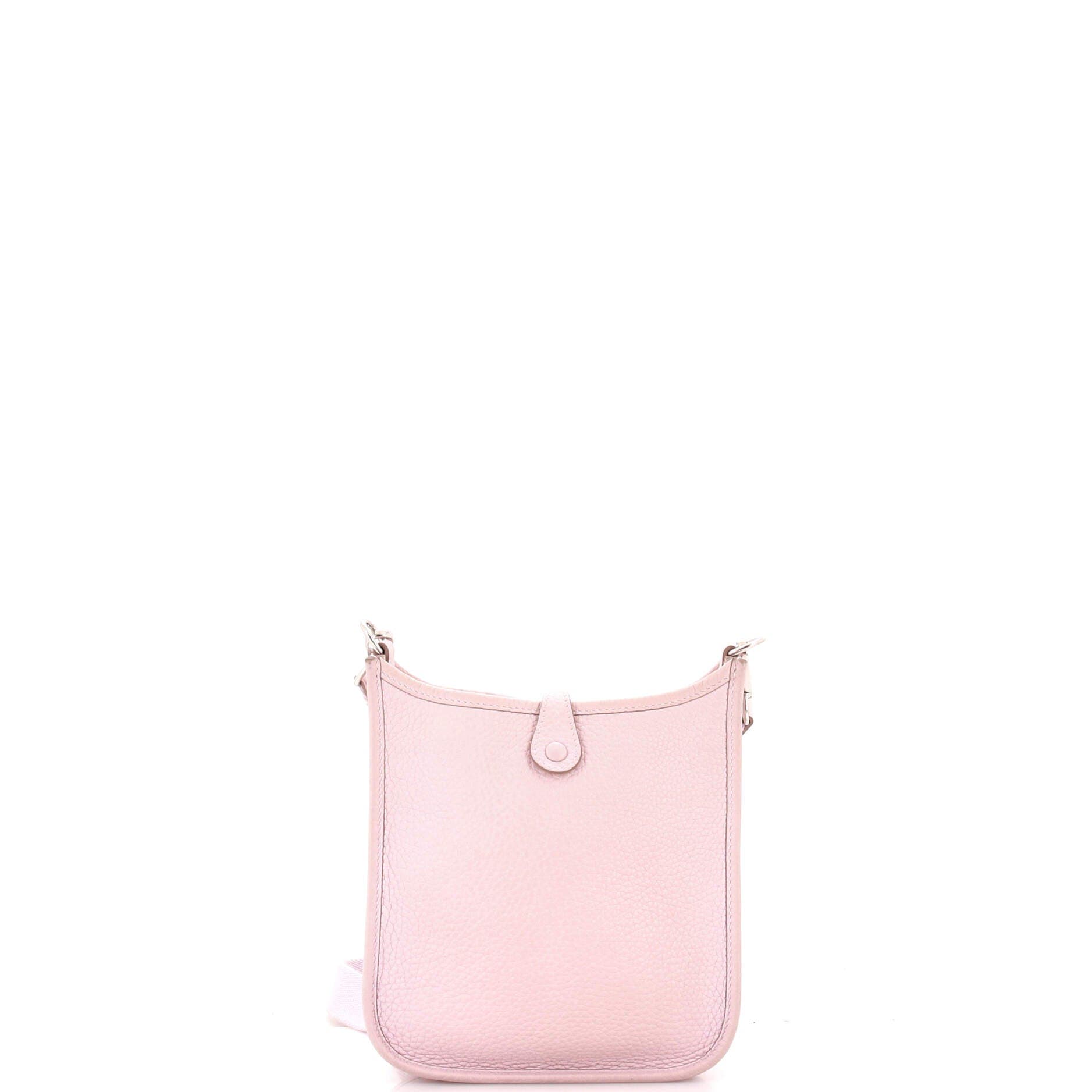 Pre-Owned Hermes Evelyne Bag Gen III Clemence TPM, Alternate, color, Mauve Pale