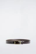 COS Curved-buckle Leather Belt