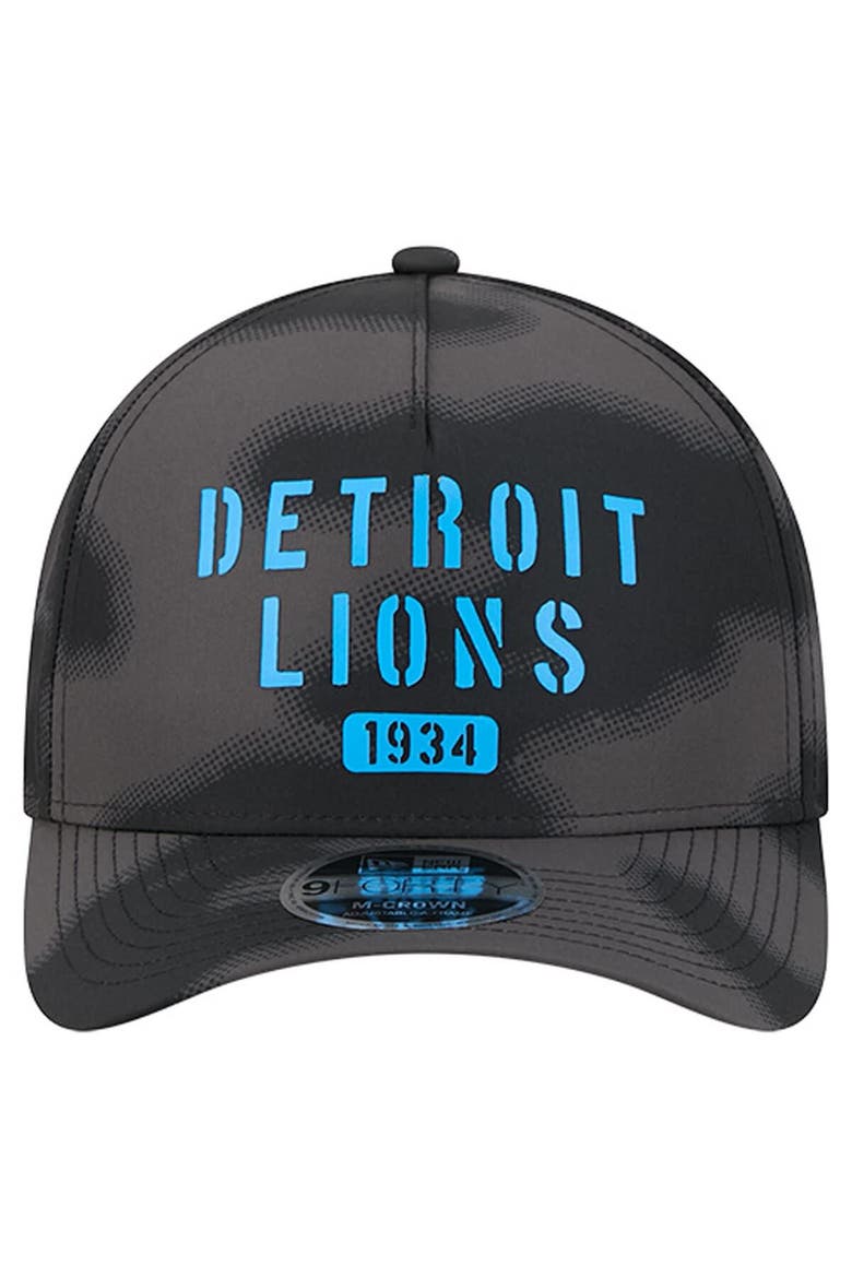 Men's New Era Gray Detroit Lions Halftone Camo 9FORTY Hat, Alternate, color, Gray