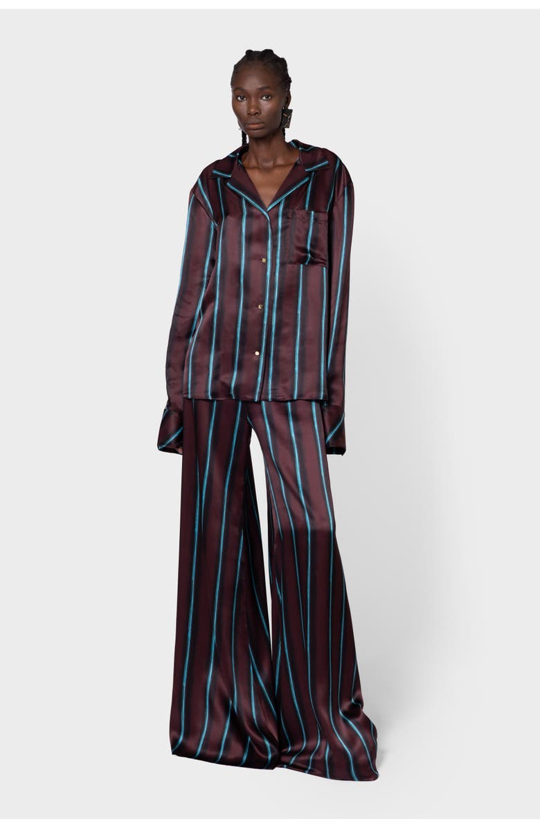 Roksanda Delan Printed Silk Shirt, Main, color, Calliope / Aqua