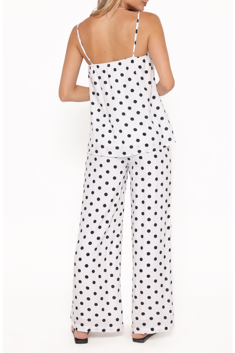 Kristy Polka Dot Tank & Wide Leg Pants Set, Alternate, color, WHITE/ BLACK POLKA DOT