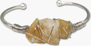 Humanist Beauty Gemstone Wire Wrapped Bracelet