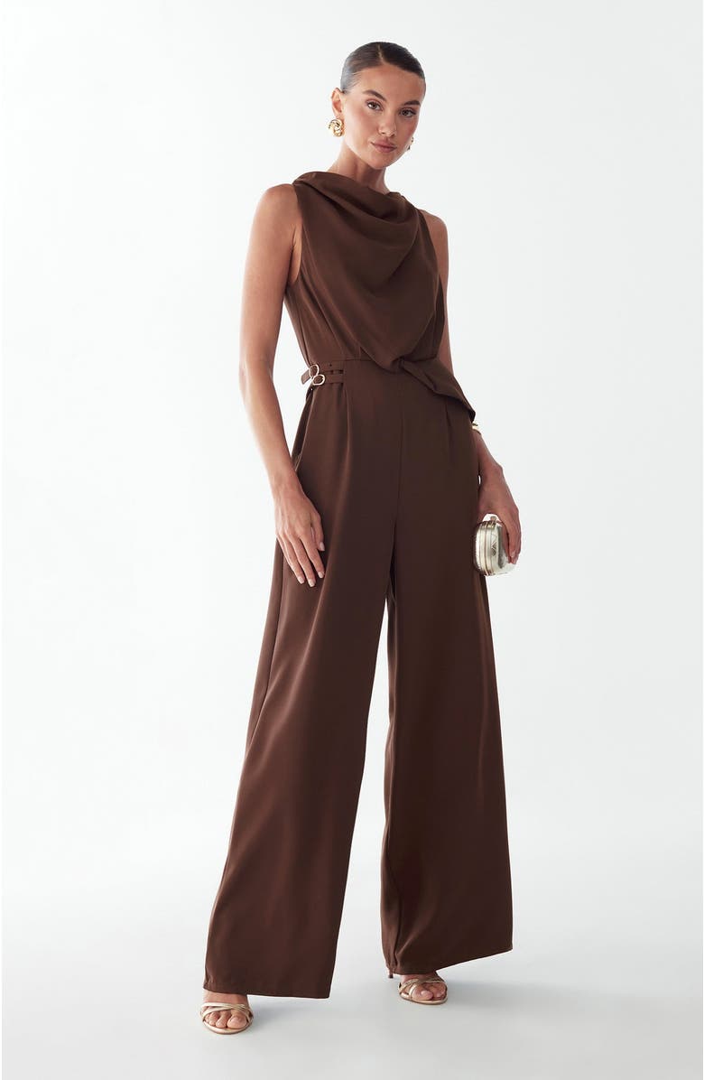 BWLDR Dalia Jumpsuit, Main, color, Chocolate