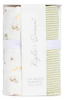KYLE AND DEENA 2-Pack Cotton Muslin Blankets