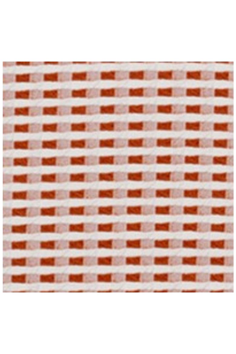 Forever Gingham Textured Ruffle Asymmetrical One Piece, Alternate, color, Brown