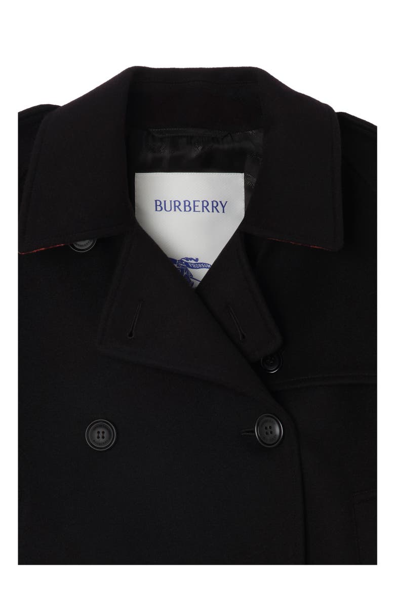 Cropped Cashmere Mayfair Trench Jacket, Alternate, color, Black